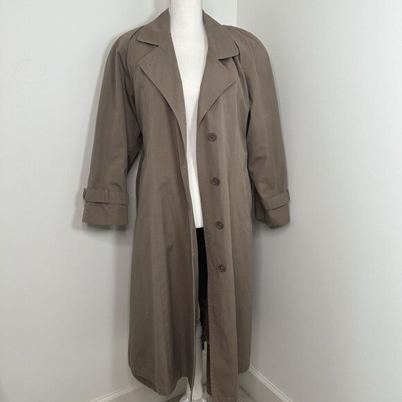 Vintage Weather Master Womens Trench Coat with removable liner timeless Khaki - Picture 2 of 16